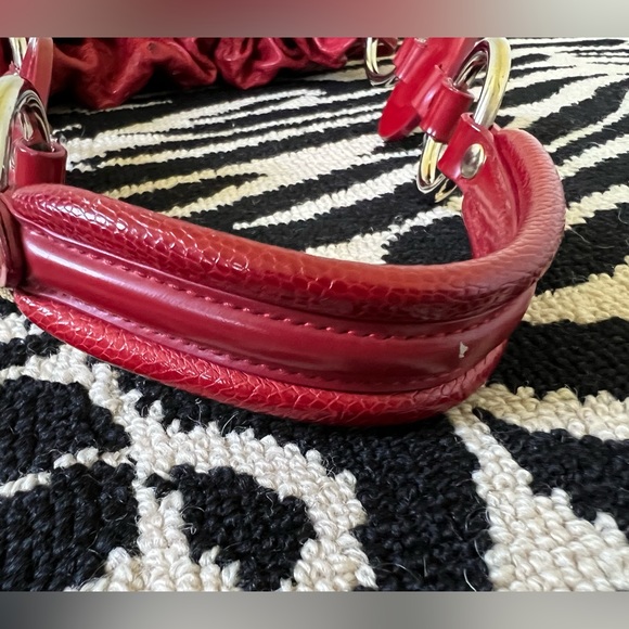 TANNER KROLLE Red Ostrich Shoulder Bag - Picture 14 of 14